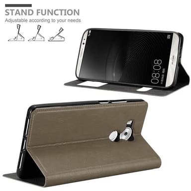 Huawei MATE 8 Plånboksfodral Skal (Brun)