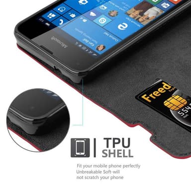 Nokia Lumia 550 Skal Fodral Case (Röd)
