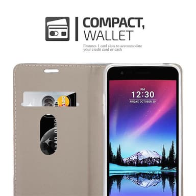 LG K4 2017 Plånboksfodral Skal (Grå)