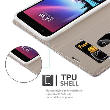 LG K4 2017 Plånboksfodral Skal (Grå)