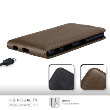 Sony Xperia Z5 Flipfodral Skal (Brun)