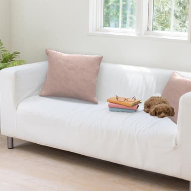 Kuddfodral 40x40 cm dekorativt i sammet (rosa)