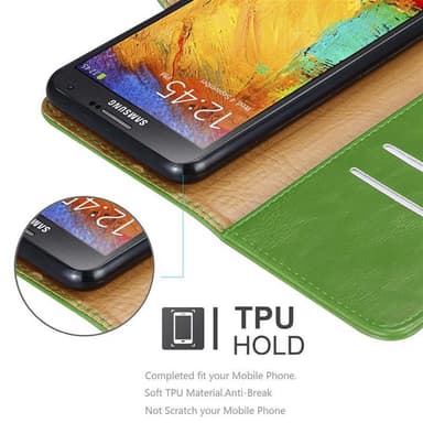Samsung Galaxy NOTE 3 NEO Plånboksfodral Skal (Grön)