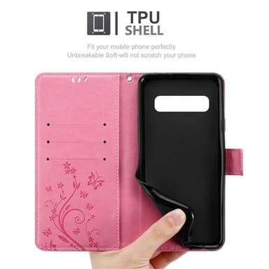 Samsung Galaxy S10 PLUS Plånboksfodral Skal (Rosa)