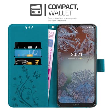Nokia G10 / G20 Plånboksfodral Skal (Blå)