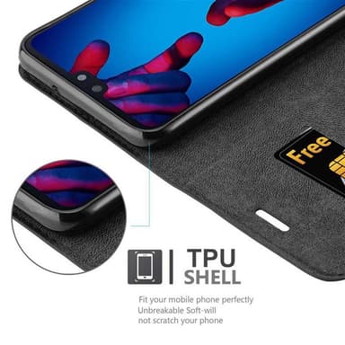 Huawei P20 Skal Fodral Case (Svart)