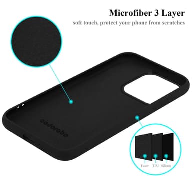 iPhone 15 PRO MAX Skal Fodral Case (Svart)