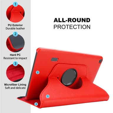 Skal Huawei MediaPad T3 7 (7.0 tum) Fodral Case (Röd)
