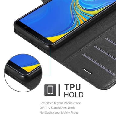 Samsung Galaxy A7 2018 Plånboksfodral Skal (Svart)