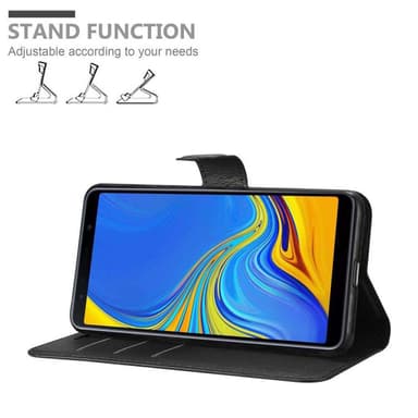 Samsung Galaxy A7 2018 Plånboksfodral Skal (Svart)