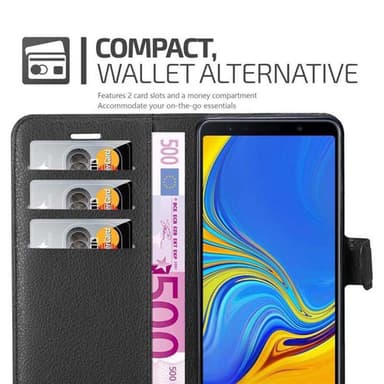 Samsung Galaxy A7 2018 Plånboksfodral Skal (Svart)