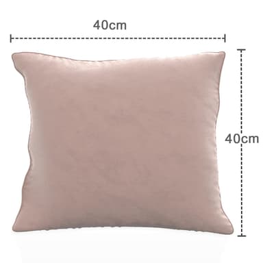 Kuddfodral 40x40 cm dekorativt i sammet (rosa)