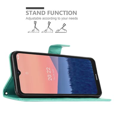 Nokia C21 Plånboksfodral Skal (Turkos)