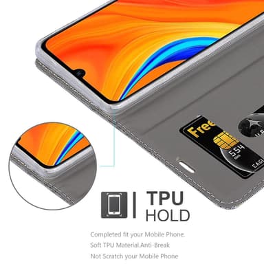 Huawei Y6S Plånboksfodral Skal (Grå)