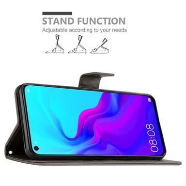 Huawei NOVA 4 Plånboksfodral Skal (Grå)