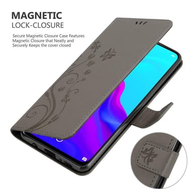 Huawei NOVA 4 Plånboksfodral Skal (Grå)