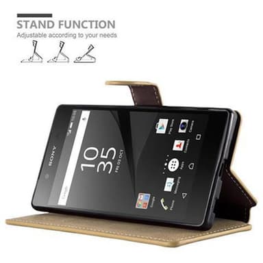 Sony Xperia Z5 Plånboksfodral Skal (Brun)