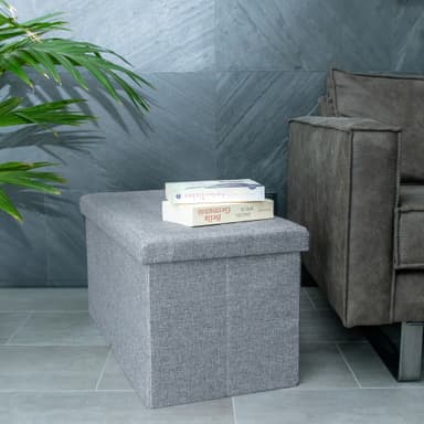 Hopfällbar bänk 78x38x38 cm Sittpall Sittkub (grå)