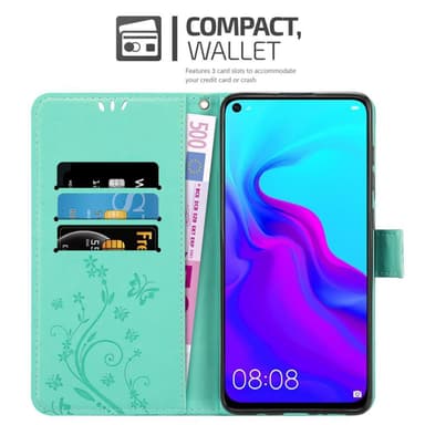 Huawei NOVA 4 Plånboksfodral Skal (Turkos)