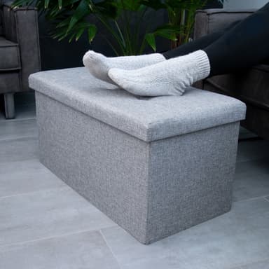Hopfällbar bänk 78x38x38 cm Sittpall Sittkub (grå)