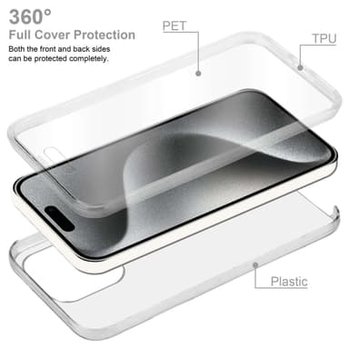 Skal iPhone 15 PRO Fodral Case (Genomskinlig)