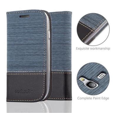 Samsung Galaxy S3 MINI Plånboksfodral Skal (Blå)