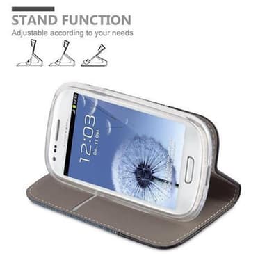 Samsung Galaxy S3 MINI Plånboksfodral Skal (Blå)