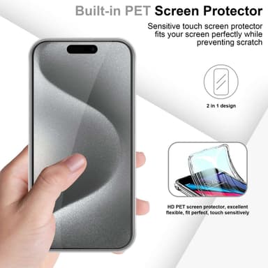 Skal iPhone 15 PRO Fodral Case (Genomskinlig)