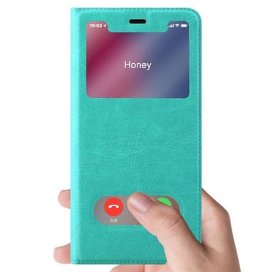 iPhone XS MAX Plånboksfodral Skal (Turkos)