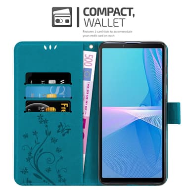 Sony Xperia 10 III Plånboksfodral Skal (Blå)