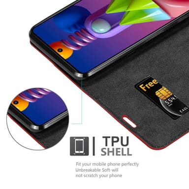 Samsung Galaxy M51 Skal Fodral Case (Röd)