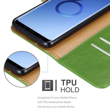 Samsung Galaxy S9 PLUS Plånboksfodral Skal (Grön)