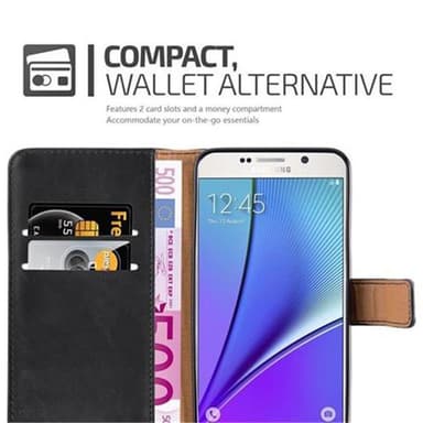 Samsung Galaxy NOTE 5 Plånboksfodral Skal (Svart)