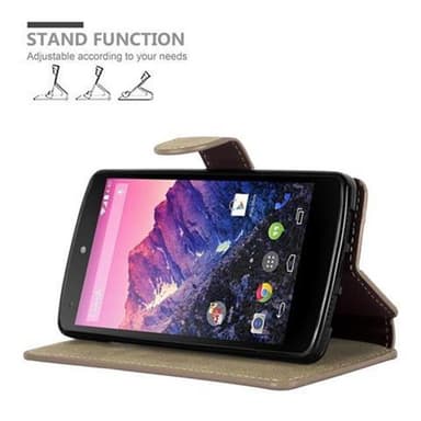 LG Google NEXUS 5 Plånboksfodral Skal (Brun)