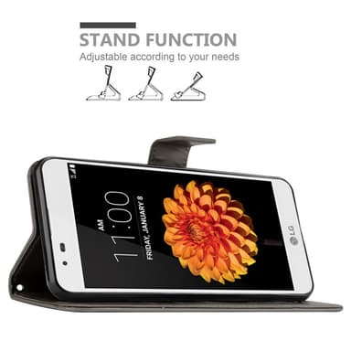 LG K7 2016 Plånboksfodral Skal (Grå)
