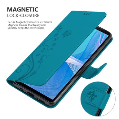 Sony Xperia 10 III Plånboksfodral Skal (Blå)