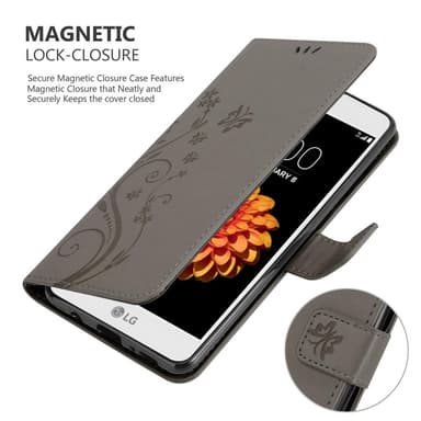 LG K7 2016 Plånboksfodral Skal (Grå)