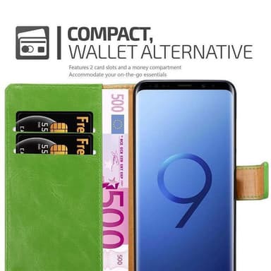 Samsung Galaxy S9 PLUS Plånboksfodral Skal (Grön)