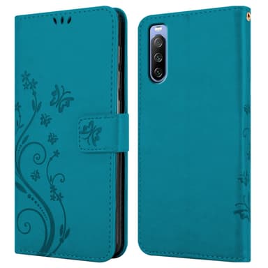 Sony Xperia 10 III Plånboksfodral Skal (Blå)