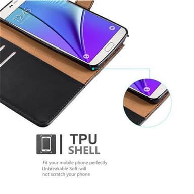 Samsung Galaxy NOTE 5 Plånboksfodral Skal (Svart)