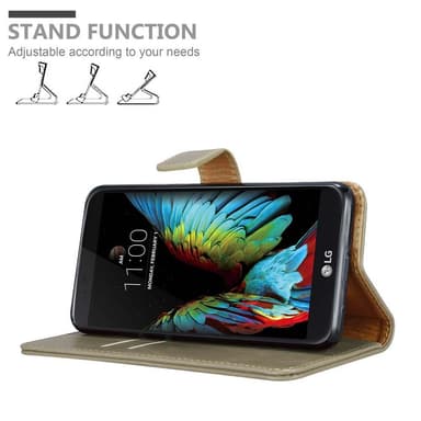 LG K10 2016 Plånboksfodral Skal (Brun)