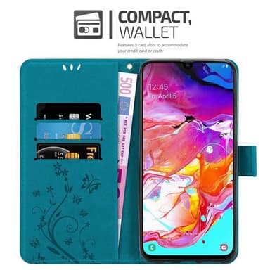 Samsung Galaxy A70 / A70s Plånboksfodral Skal (Blå)