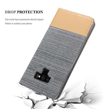 Samsung Galaxy NOTE 9 Plånboksfodral Skal (Grå)