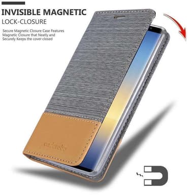Samsung Galaxy NOTE 9 Plånboksfodral Skal (Grå)
