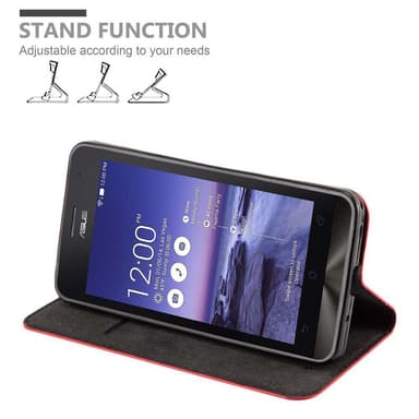 Asus ZenFone 5 2014 Skal Fodral Case (Röd)