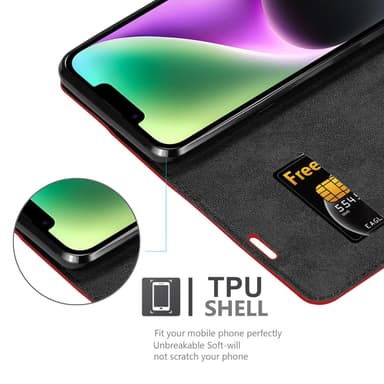 iPhone 14 Skal Fodral Case (Röd)