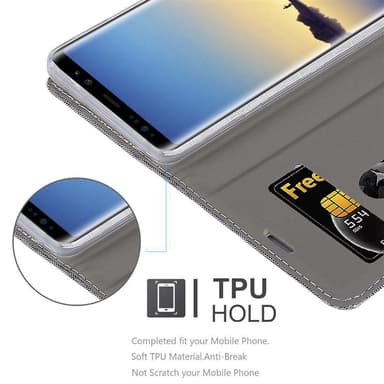 Samsung Galaxy NOTE 9 Plånboksfodral Skal (Grå)