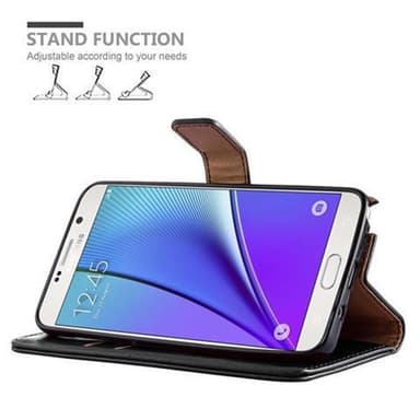Samsung Galaxy NOTE 5 Plånboksfodral Skal (Svart)