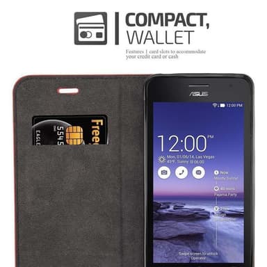 Asus ZenFone 5 2014 Skal Fodral Case (Röd)