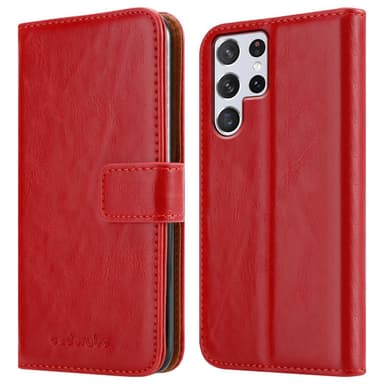 Samsung Galaxy S22 ULTRA Plånboksfodral Skal (Röd)